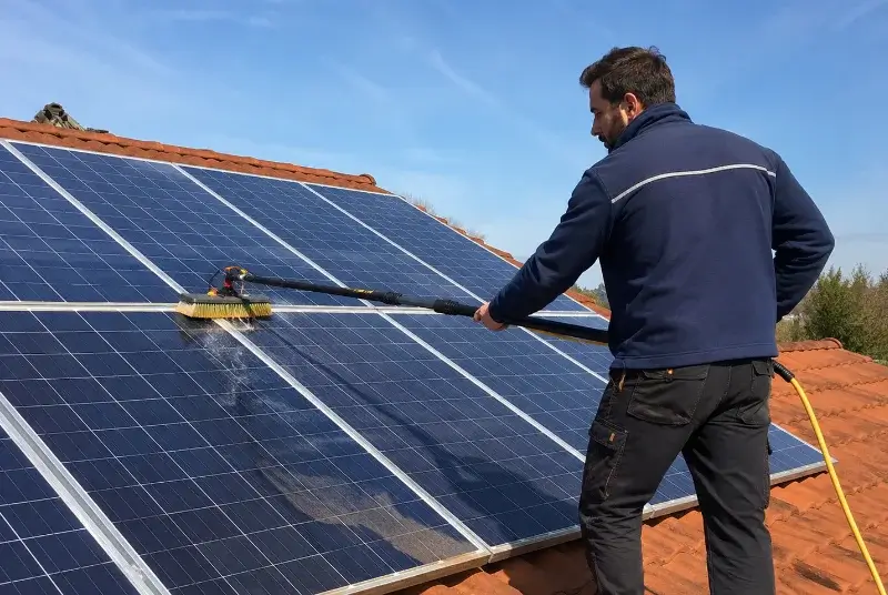 Nettoyage et entretien de panneaux solaires à Lespignan